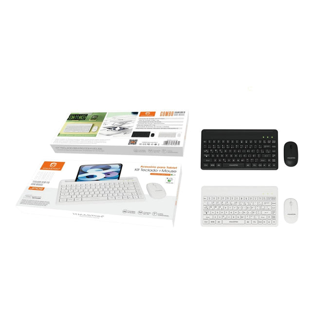Kit Teclado e Mouse Sem Fio para Tablet H'Maston JP109