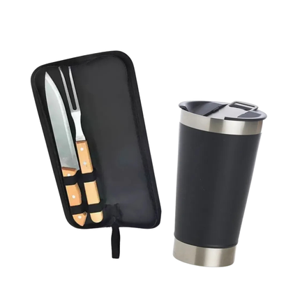 Kit Presente Personalizado para Dia dos Pais – Copo Térmico + Faca em Estojo
