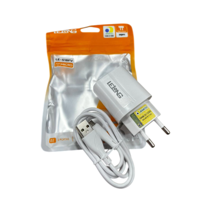Carregador Rápido Micro USB Lelong 3.1A LE-518FV
