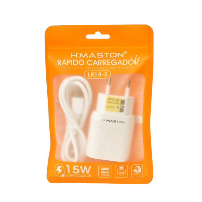 Carregador Rápido para iPhone H'Maston LR18-2