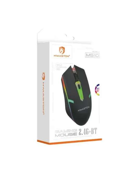 Mouse sem Fio Conexão Bluetooth com Luz Led H'Maston MS10