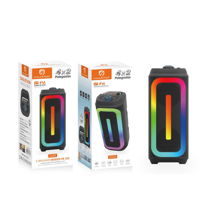 Caixa de Som RGB 4x2 Polegadas QS05