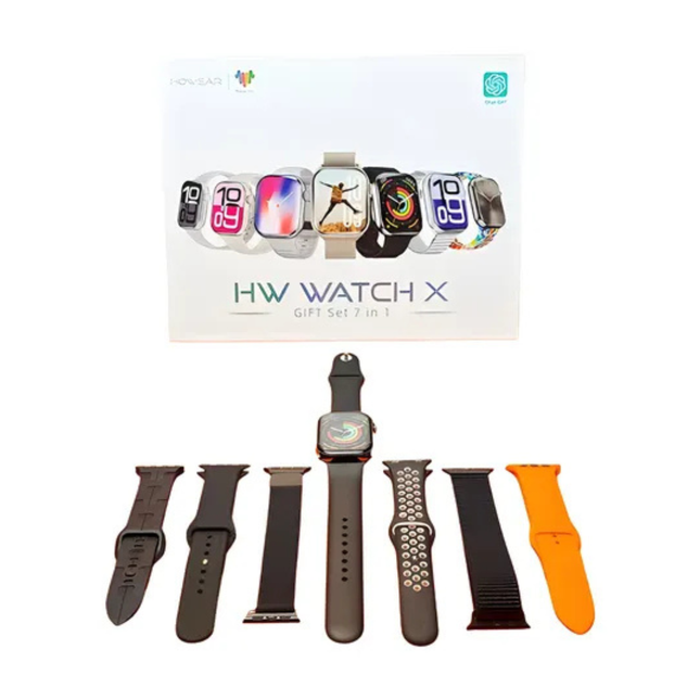 Relógio Smartwatch Hw Watch X com 7 Pulseiras