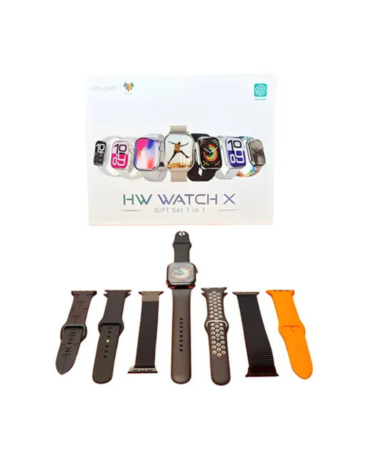 Relógio Smartwatch Hw Watch X com 7 Pulseiras