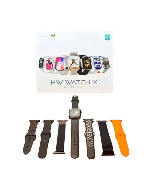 Relógio Smartwatch Hw Watch X com 7 Pulseiras