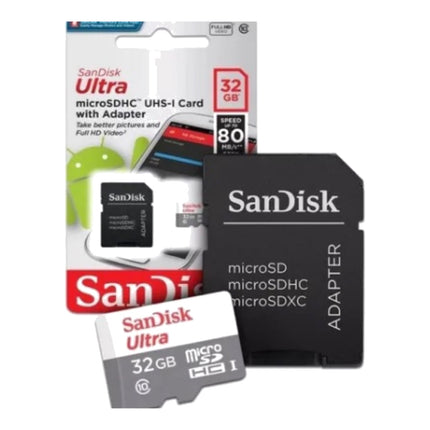 Cartão de Memória SanDisk Ultra 32GB microSDHC com Adaptador