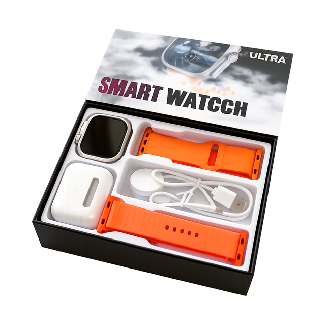Relógio - Ultra9 3+1  (Kit 3 Pulseiras + Fone Bluetooth)