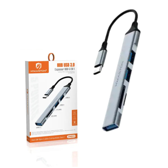 Hub USB-C 5 em 1 H'Maston Transferência Rápida ZHQ23