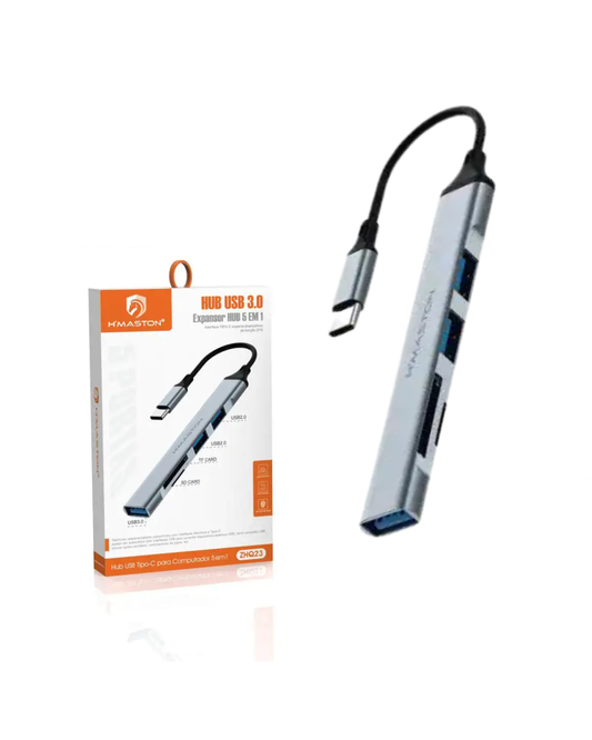 Hub USB-C 5 em 1 H'Maston Transferência Rápida ZHQ23
